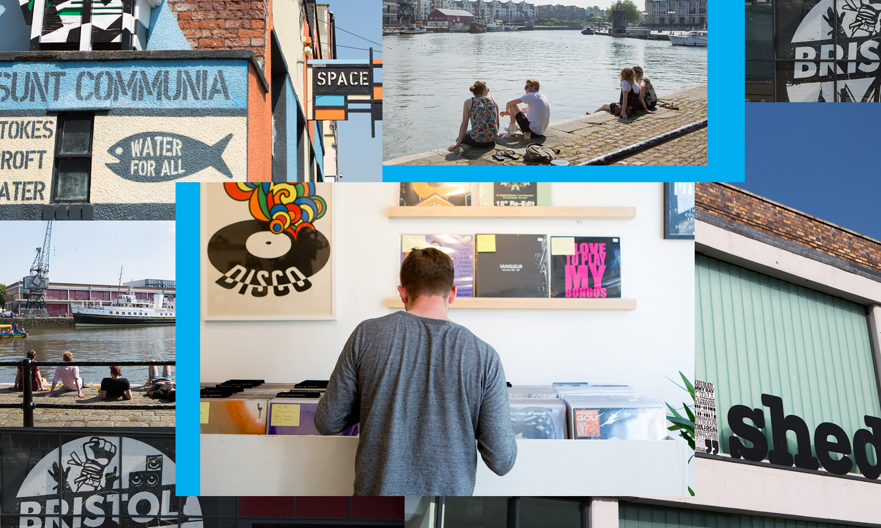 Collage of pictures of Bristol