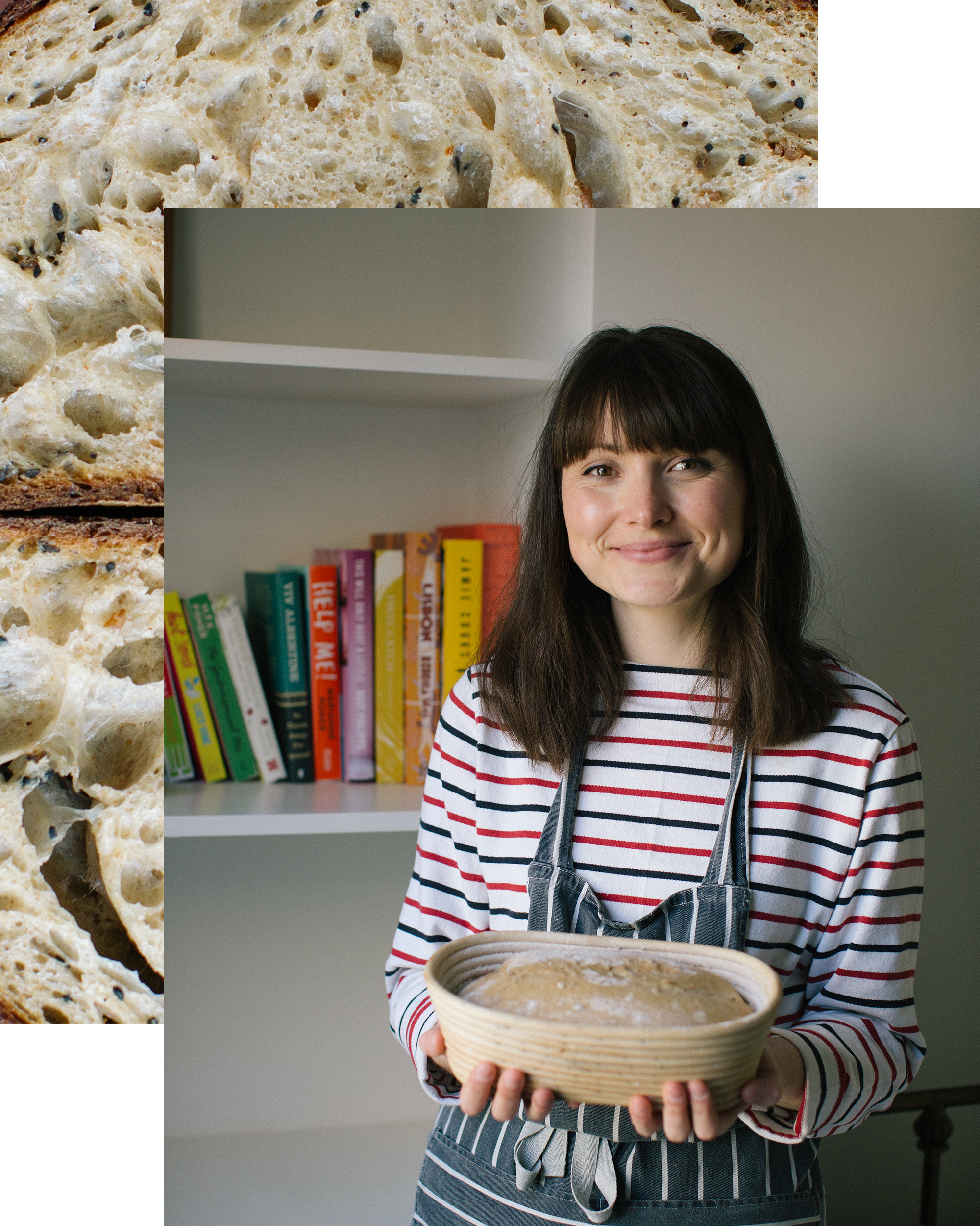 Shorten with her proving sourdough.