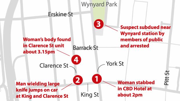 How the Sydney knife attack unfolded