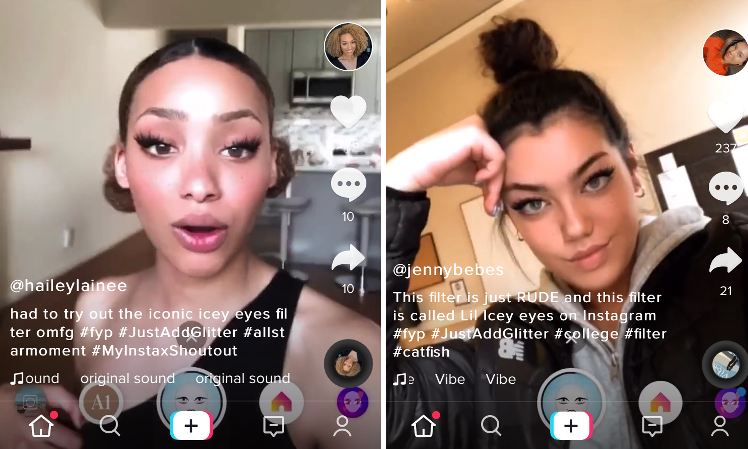 Yesterday, something about the Lil Icey Eyes filter was suddenly different. Why?