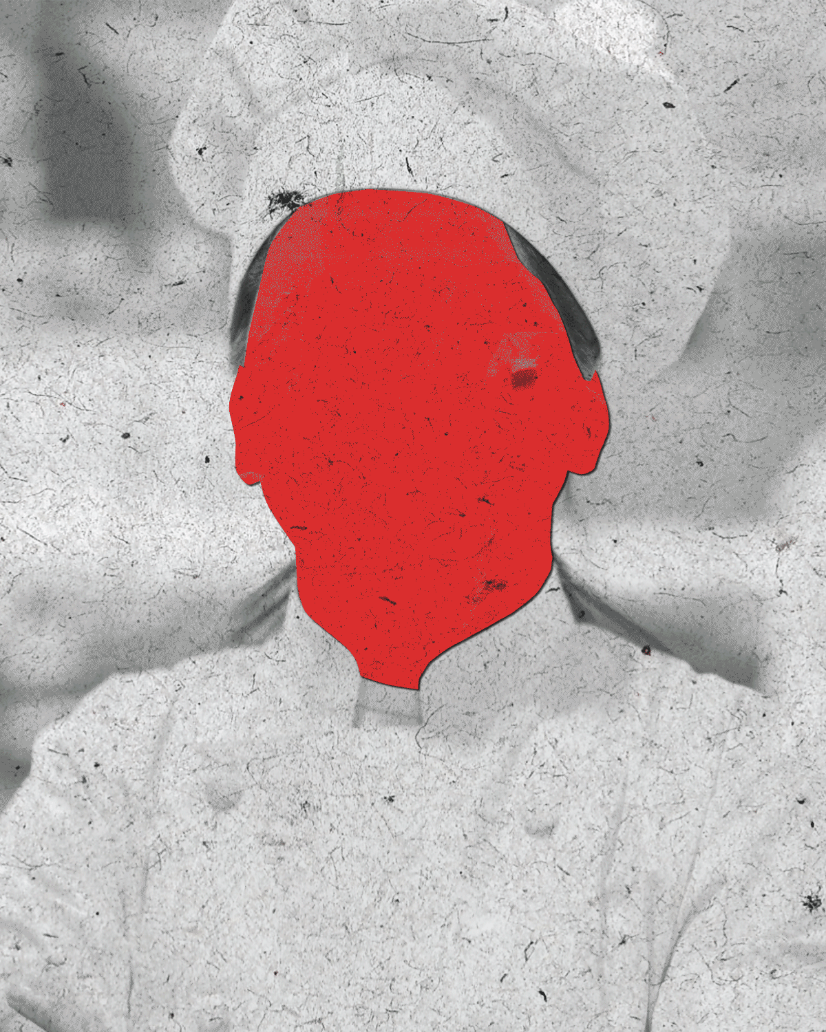 people of different professions with their faces obscured by the color red